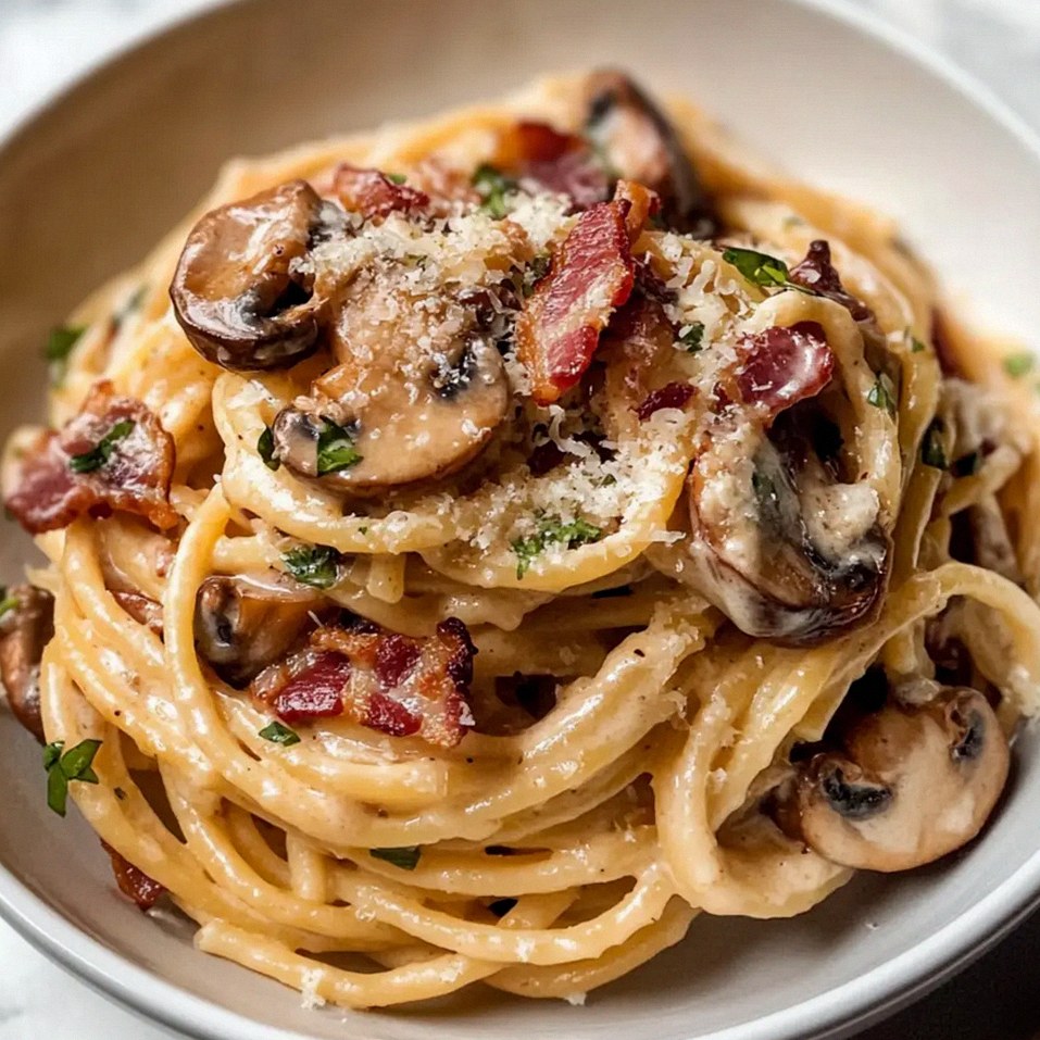 Cremige Putenspeck- und Pilz-Pasta für Zuhause – Schritt 2