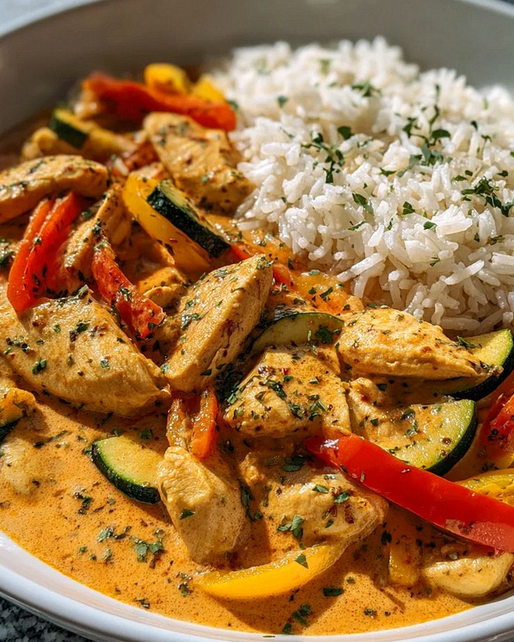 Cremiges Paprika Zucchini Hähnchen – Lecker und einfach! – Schritt 2