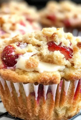 Erdbeer-Frischkäse Muffins mit knuspriger Streusel