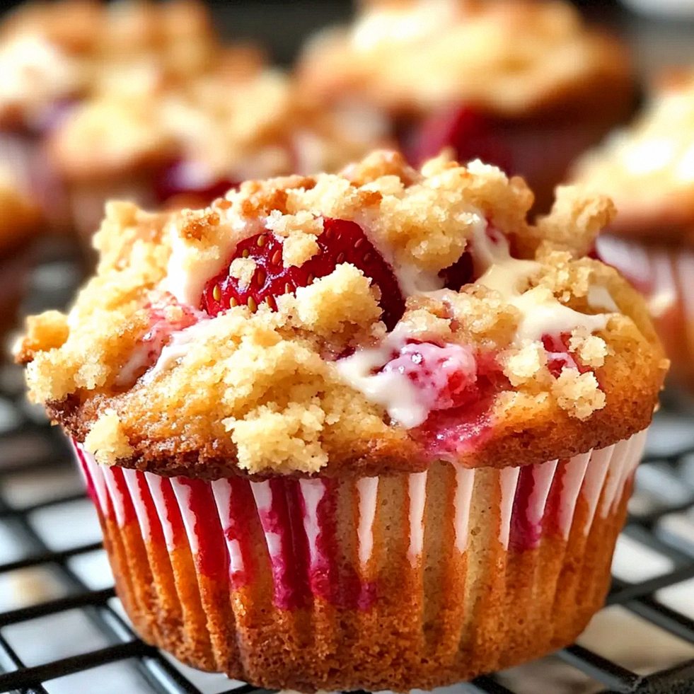 Erdbeer-Frischkäse Muffins mit knuspriger Streusel – Schritt 2