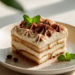 Erdnussfreies Mascarpone Tiramisu mit alkoholfreiem Rinderbrühe