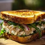 Gegrilltes Thunfisch-Sandwich mit Feta