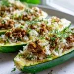 Herzhafte Zucchini-Boote