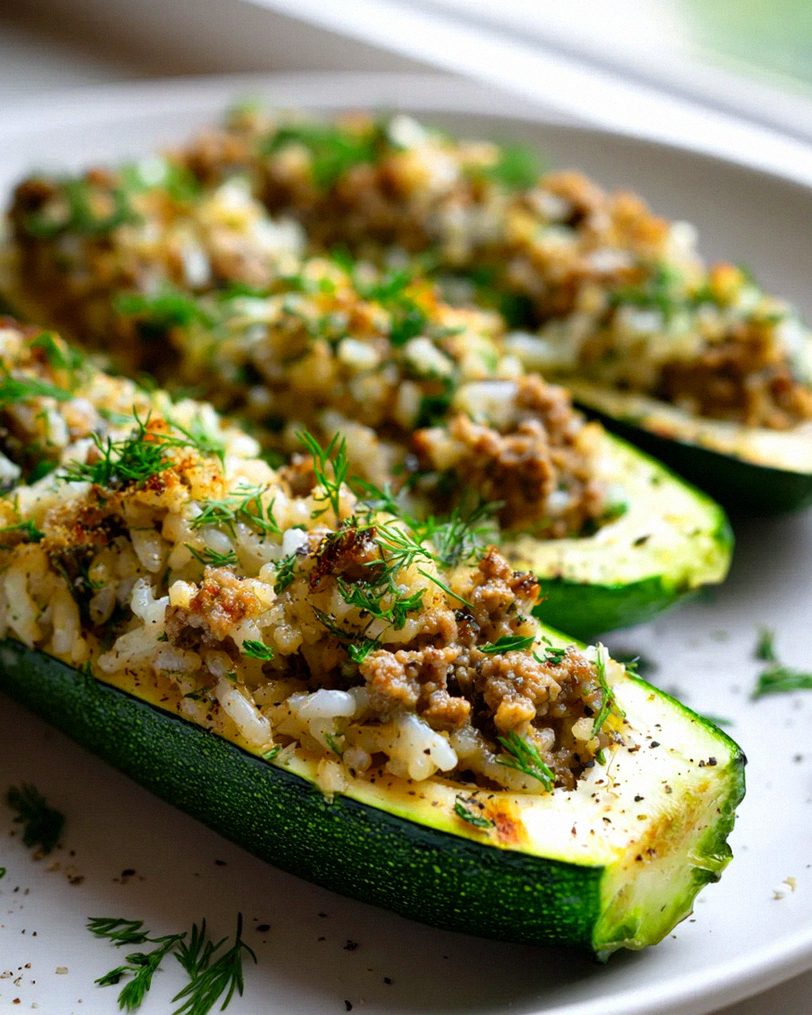 Herzhafte Zucchini-Boote – Schritt 2