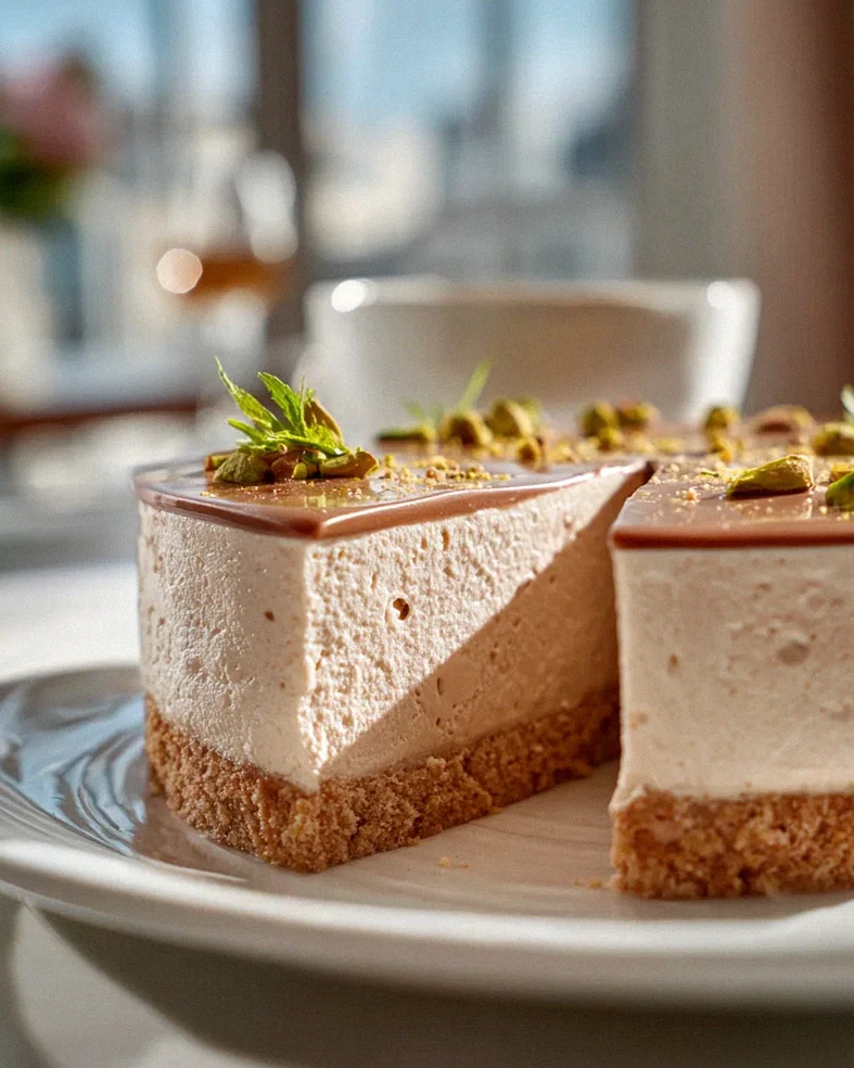 Himmlische Alkoholfreie Rinderbrühe Mousse Torte mit Biskuitboden