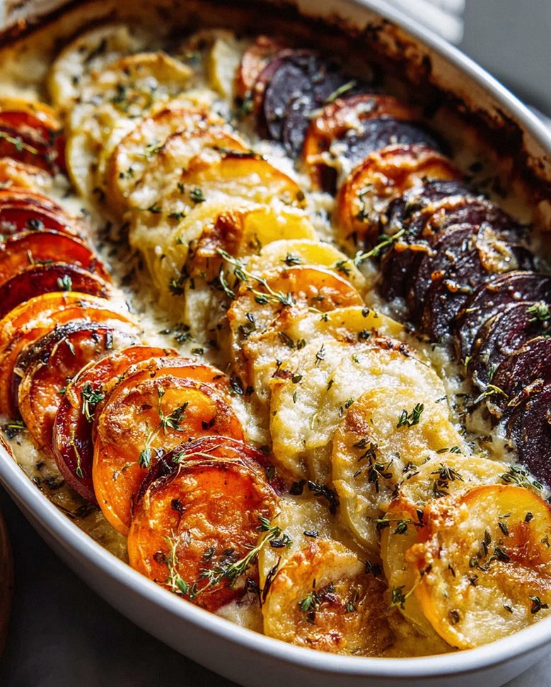 Käse-Wurzelgemüse-Gratin: Herzhaft und cremig genießen! – Schritt 1