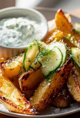 Kartoffelspalten mit Gurkendip: Einfach & Lecker!