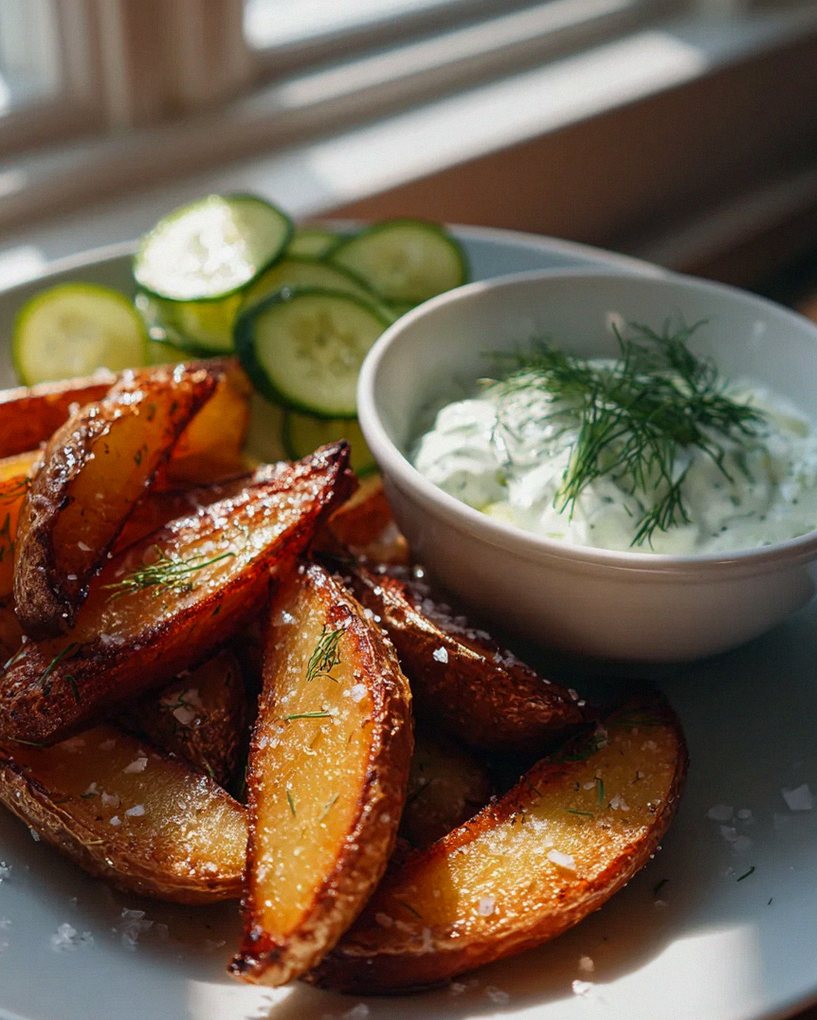 Kartoffelspalten mit Gurkendip: Einfach & Lecker! – Schritt 2
