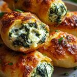 Kartoffeltaschen mit Spinat-Frischkäse-Füllung genießen!