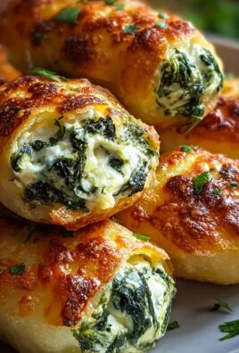 Kartoffeltaschen mit Spinat-Frischkäse-Füllung genießen!