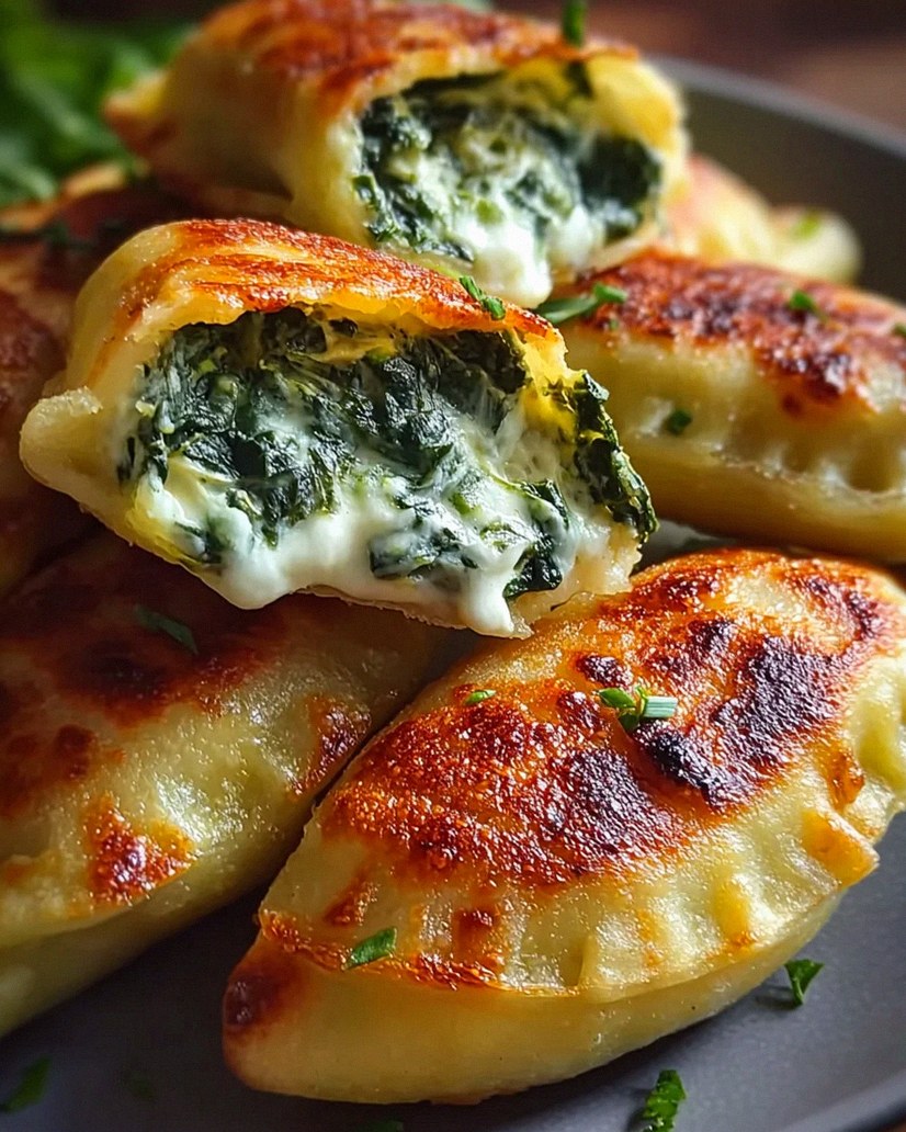 Kartoffeltaschen mit Spinat-Frischkäse-Füllung genießen! – Schritt 2