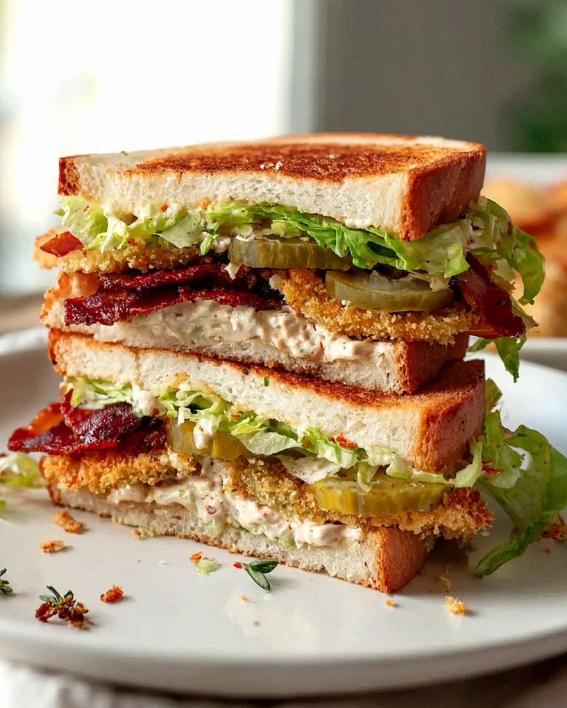 Knuspriges Fried Green Tomato BLT Sandwich mit Rindfleisch – Schritt 1