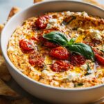 Köstlicher Air Fryer Knoblauch-Tomaten-Feta-Dip Rezept