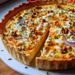Kürbis Quiche mit Feta