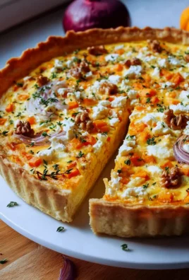 Kürbis Quiche mit Feta