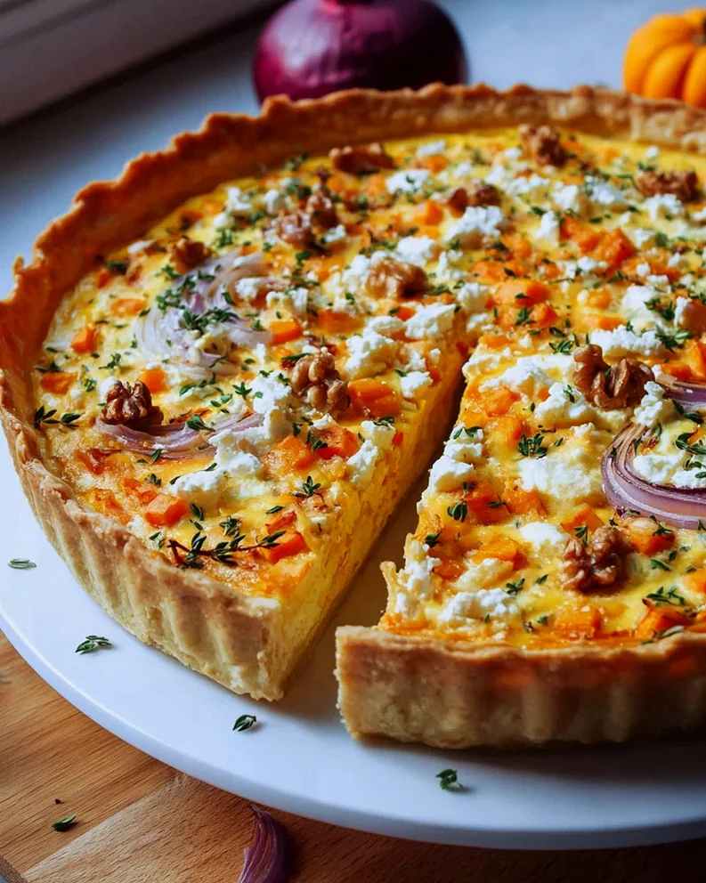 Kürbis Quiche mit Feta – Schritt 1