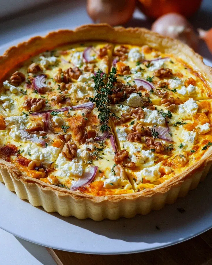 Kürbis Quiche mit Feta – Schritt 2