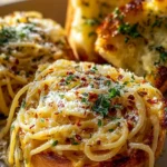 Leckere Spaghetti mit Knoblauchbrot – Einfaches Rezept!