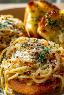Leckere Spaghetti mit Knoblauchbrot – Einfaches Rezept!
