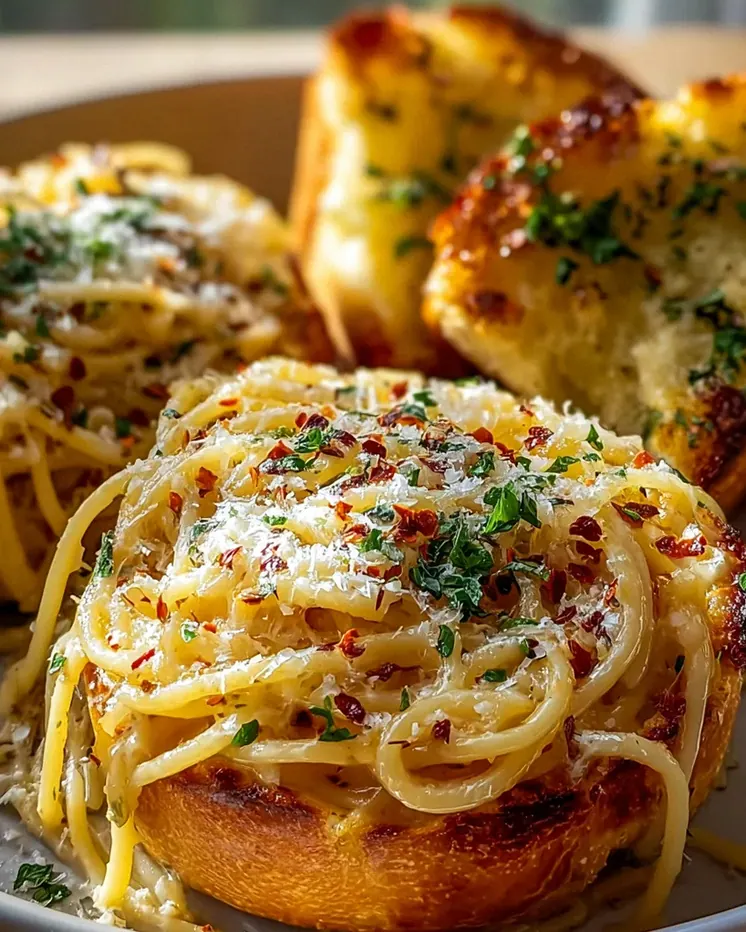Leckere Spaghetti mit Knoblauchbrot – Einfaches Rezept!