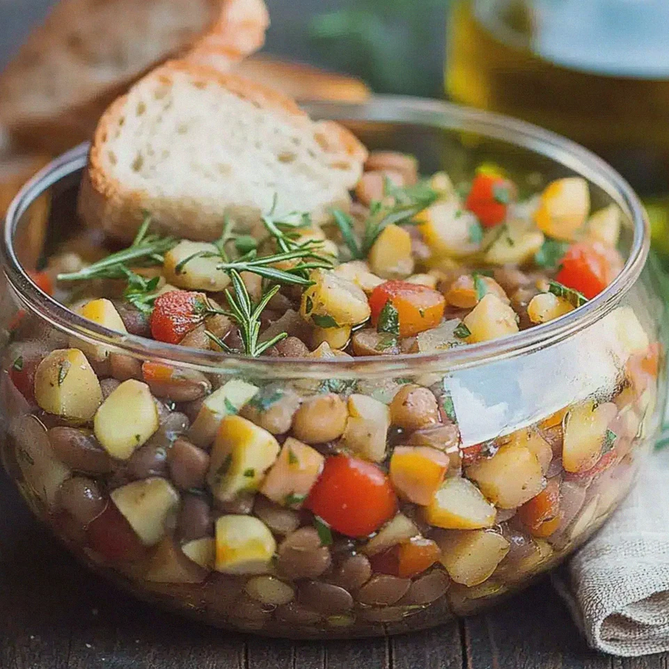 Linsensalat lauwarm im Glas zubereiten – Schritt 1