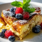 Luxuriöser Croissant French Toast Bake für dein Frühstück