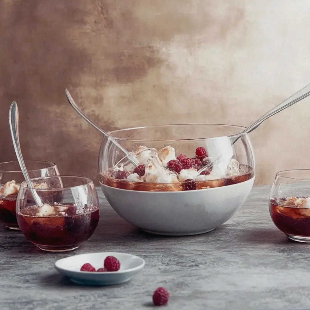 Mandelaroma cherry juice Bowle einfach zubereiten