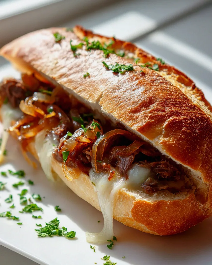 Philly Cheesesteak Baguette: Saftige Rindfleisch-Köstlichkeit!