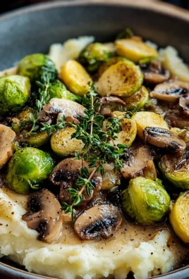 Pilzpfanne mit Rosenkohl & Kartoffelpüree