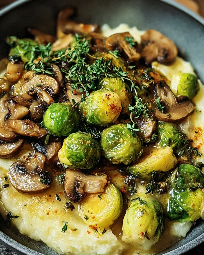Pilzpfanne mit Rosenkohl & Kartoffelpüree – Schritt 1