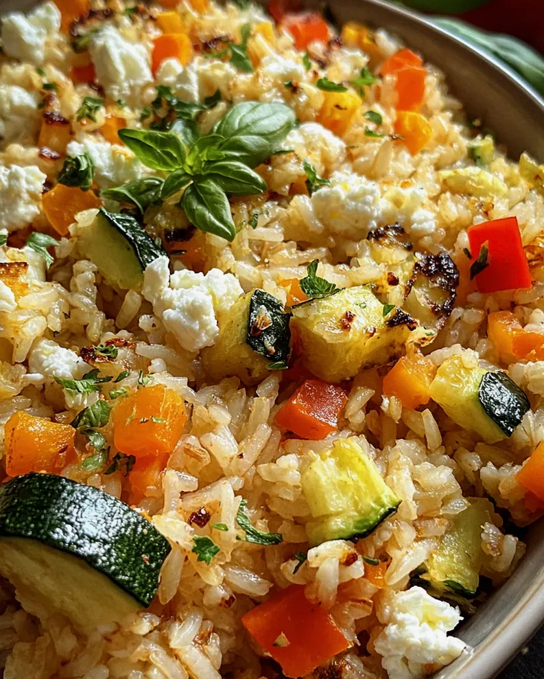 Reis aus dem Ofen mit Feta und Gemüse – Schritt 1