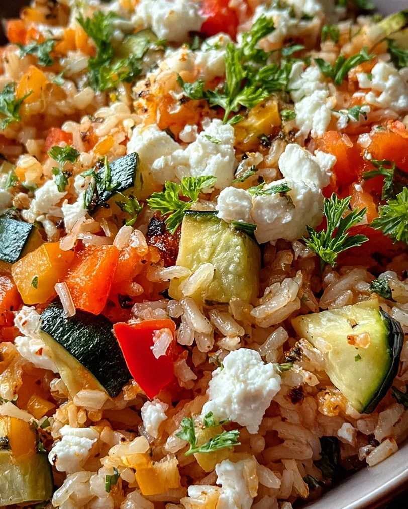 Reis aus dem Ofen mit Feta und Gemüse – Schritt 2
