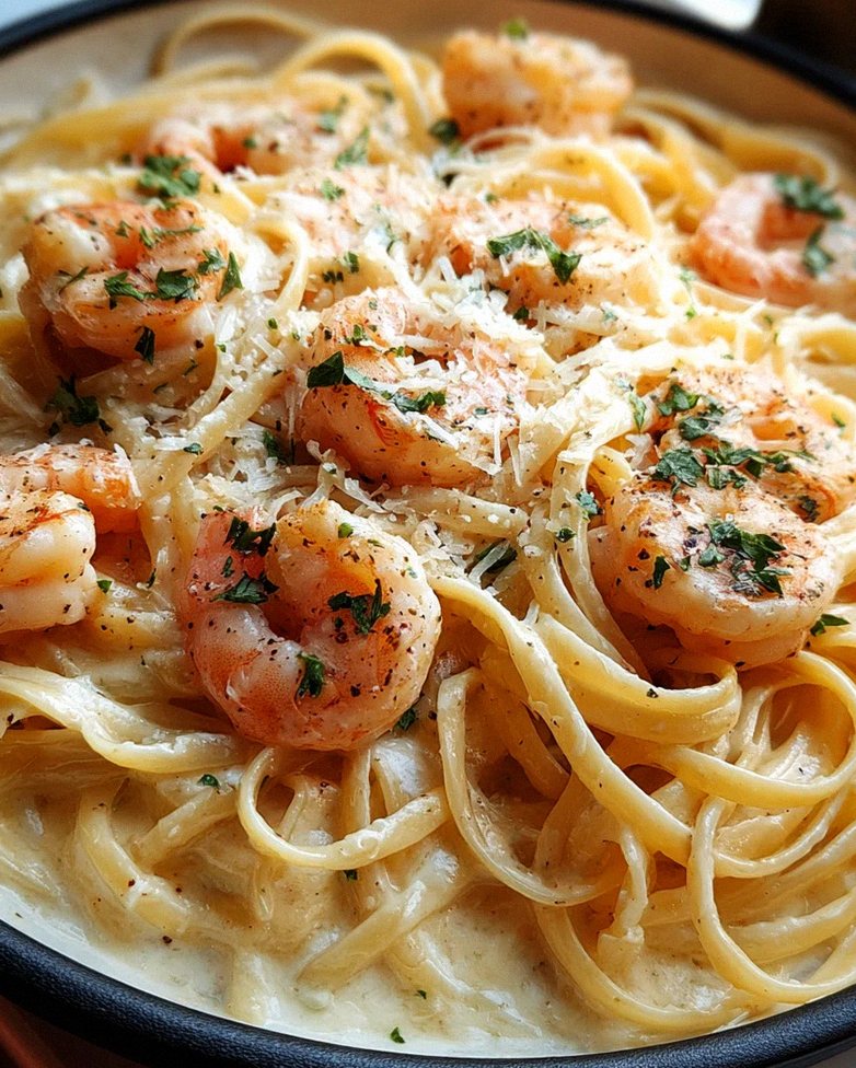 Spaghetti Alfredo mit Garnelen – Schritt 1