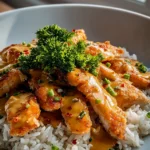 Süß-scharfes Honig Senf Hähnchen mit Reis – Schnell & lecker!