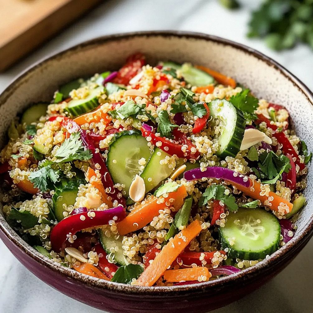 Thailändischer Quinoa-Salat für gesundes Meal Prep