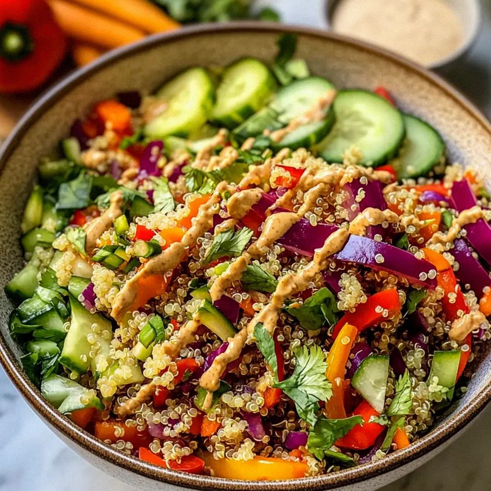 Thailändischer Quinoa-Salat für gesundes Meal Prep – Schritt 1