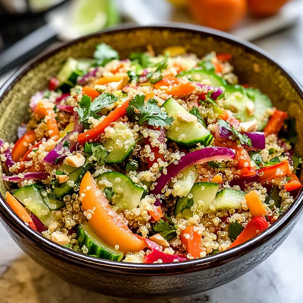 Thailändischer Quinoa-Salat für gesundes Meal Prep – Schritt 2