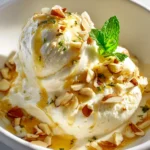 Traumhafter Vanille Frozen Joghurt mit Honig & Nüssen