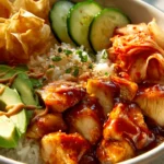Würzige Honig-Hähnchen-Bowls mit köstlicher Yum Yum Soße