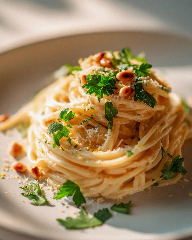 Zitronige Hummus Pasta: Gesund, vegan & super einfach zubereitet!